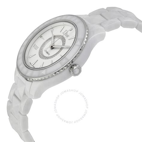 Dior VIII Diamond Automatic White Ceramic and Stainless